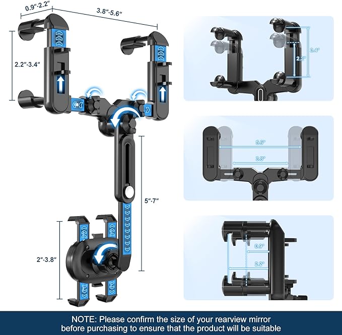 IVORY ISLE™️- 360°Rotatable and Retractable Phone Holder for Car